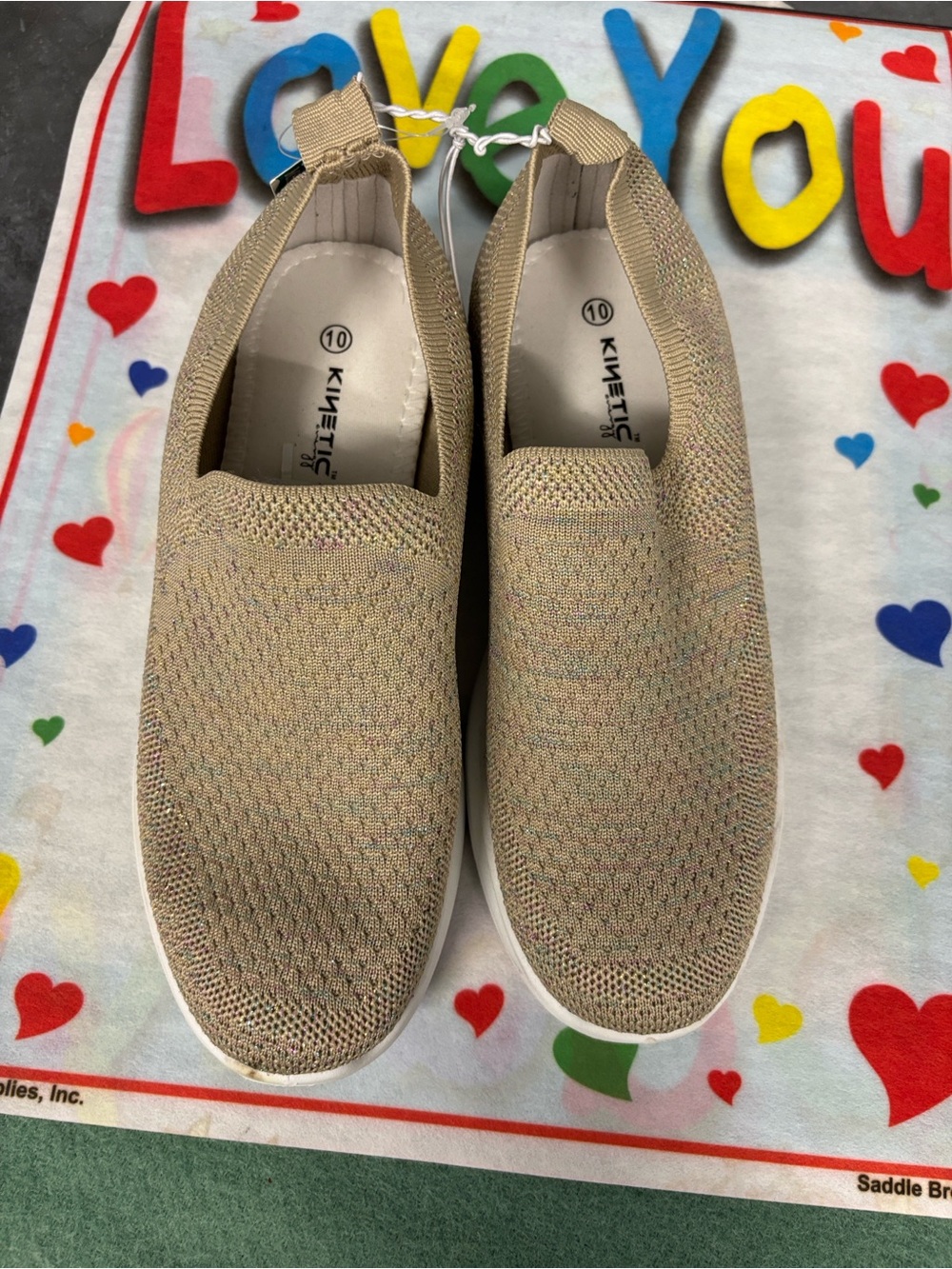 NWT Kinetic Energy Mesh Knit Slip-On Sneakers Taupe Women’s 10 Fits Like 8.5-9